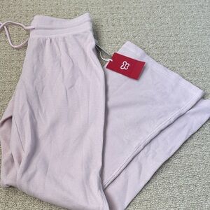 Aritzia Sunday Best Baby Waffle  PINK Lounge Pants nwt small